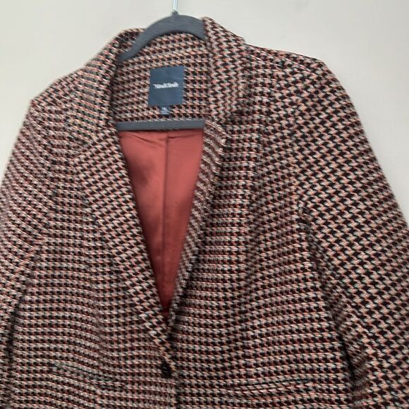Modcloth Wool Informed Ensemble Brown Houndstooth Single Button Blazer Size XL - Picture 11 of 15